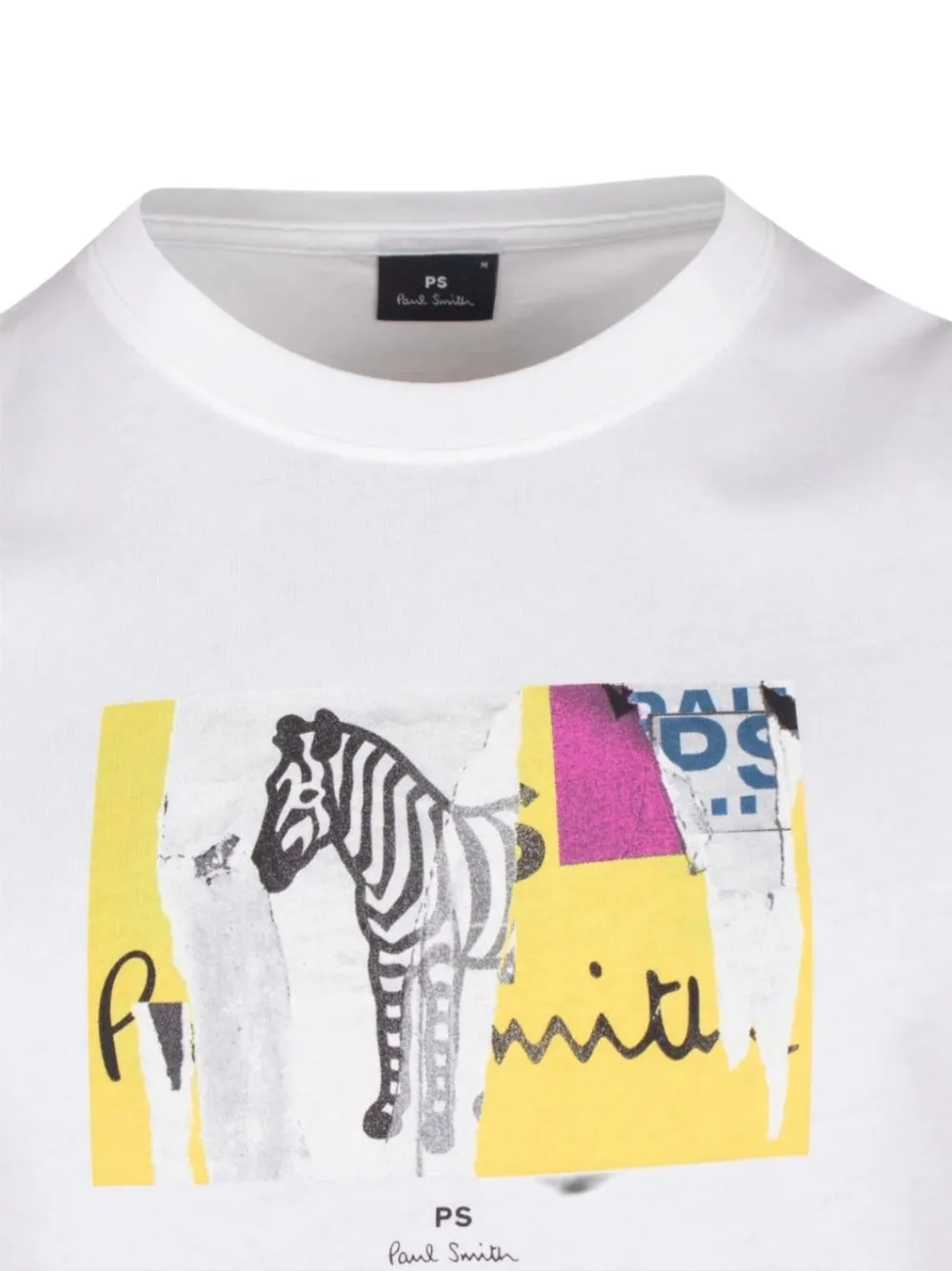 PS Paul Smith T-shirt met zebraprint Wit
