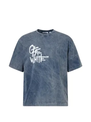 Off-White ロゴ Tシャツ | ブルー | FARFETCH JP