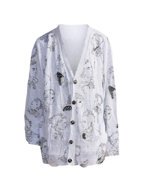 R13 printed cardigan