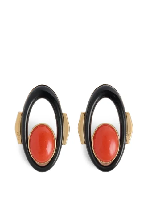 PUCCI aretes con armazón ovalada y detalle de cabujón