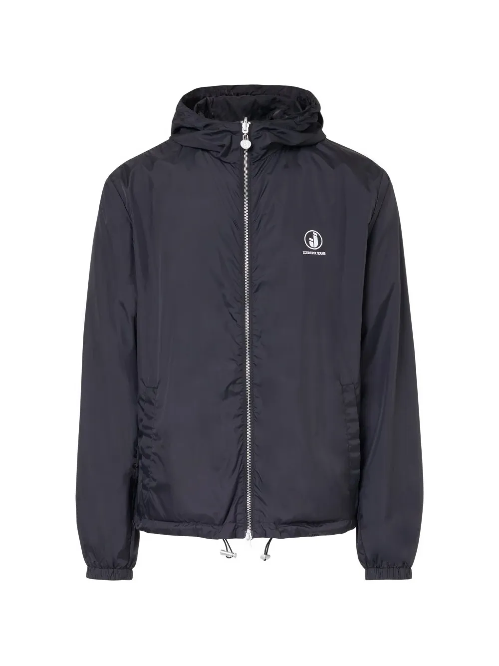 Iceberg logo-print hooded jacket - Nero