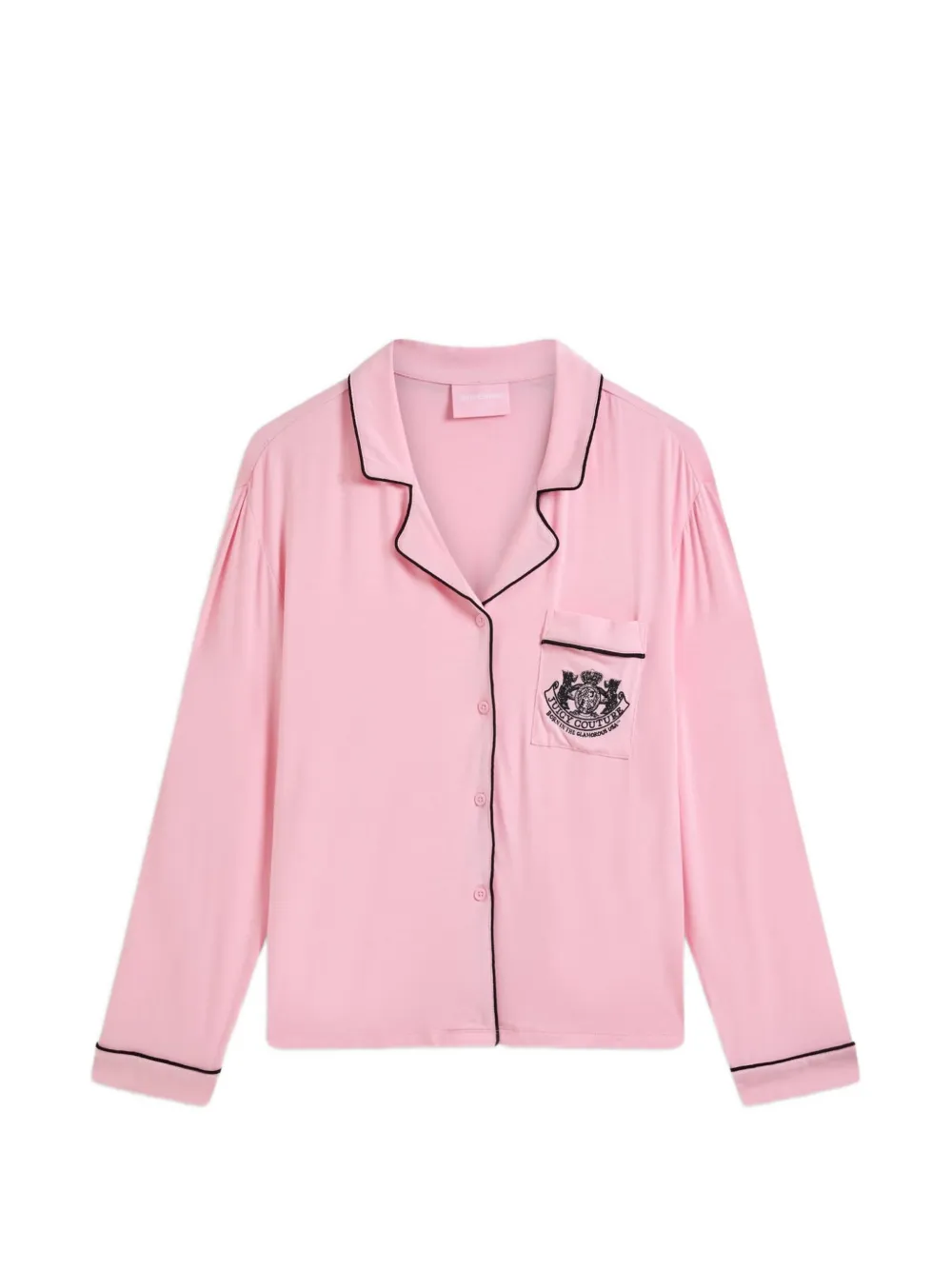 Juicy Couture logo-crest shirt and trousers pajamas set - Rosa