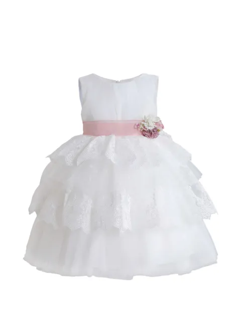 Tulleen Divinia lace-trimmed tiered dress