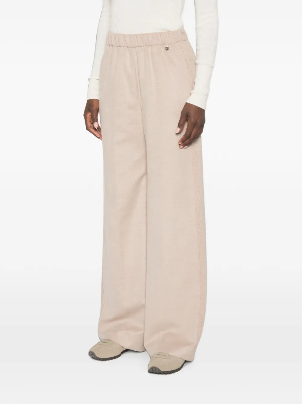 Herno Broek met elastische taille Beige