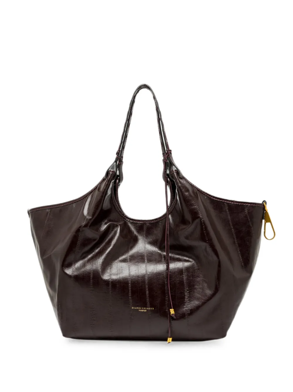 GIANNI CHIARINI large Dua leather shoulder bag - Rosso