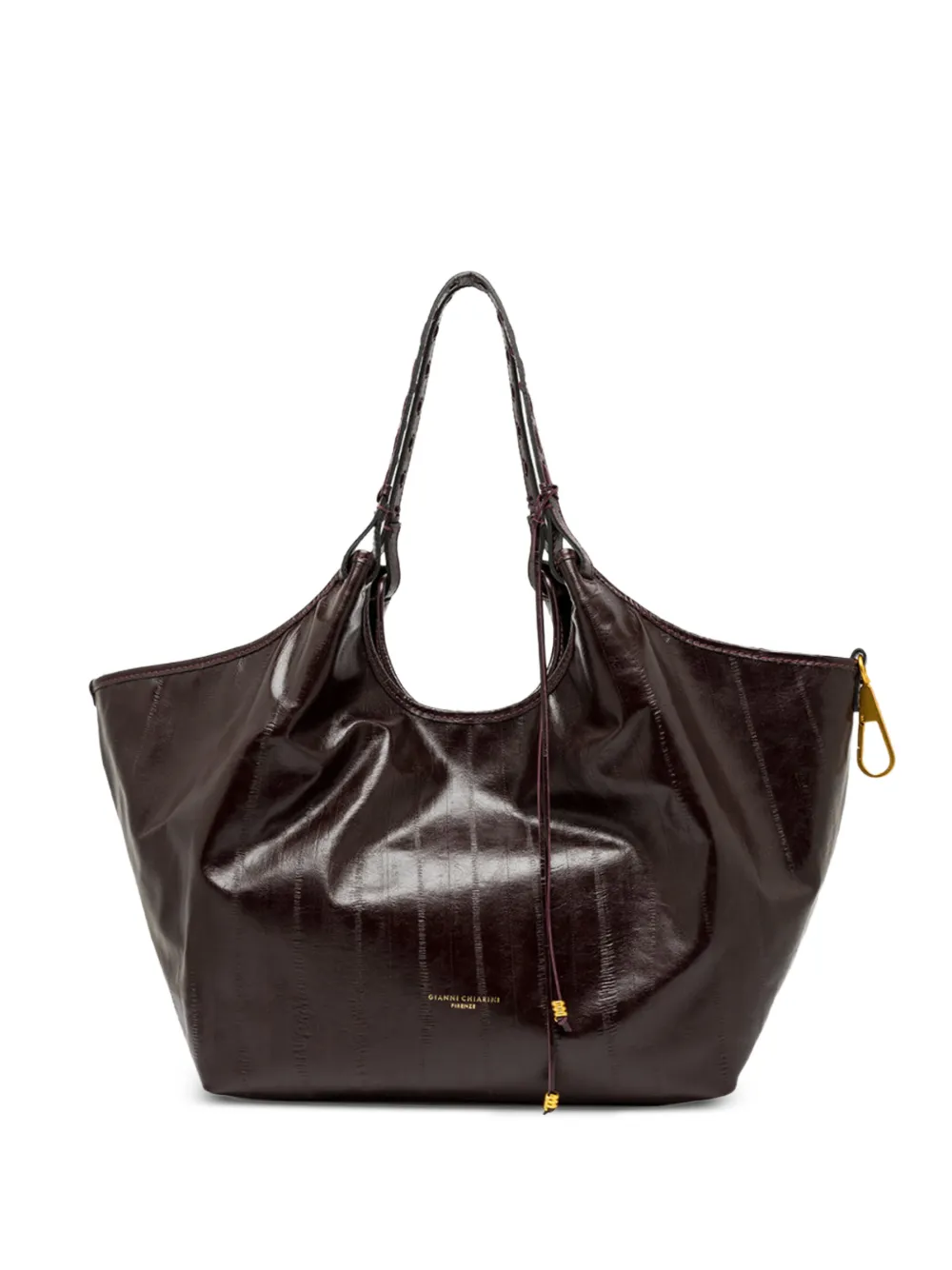 GIANNI CHIARINI large Dua leather shoulder bag - Rosso
