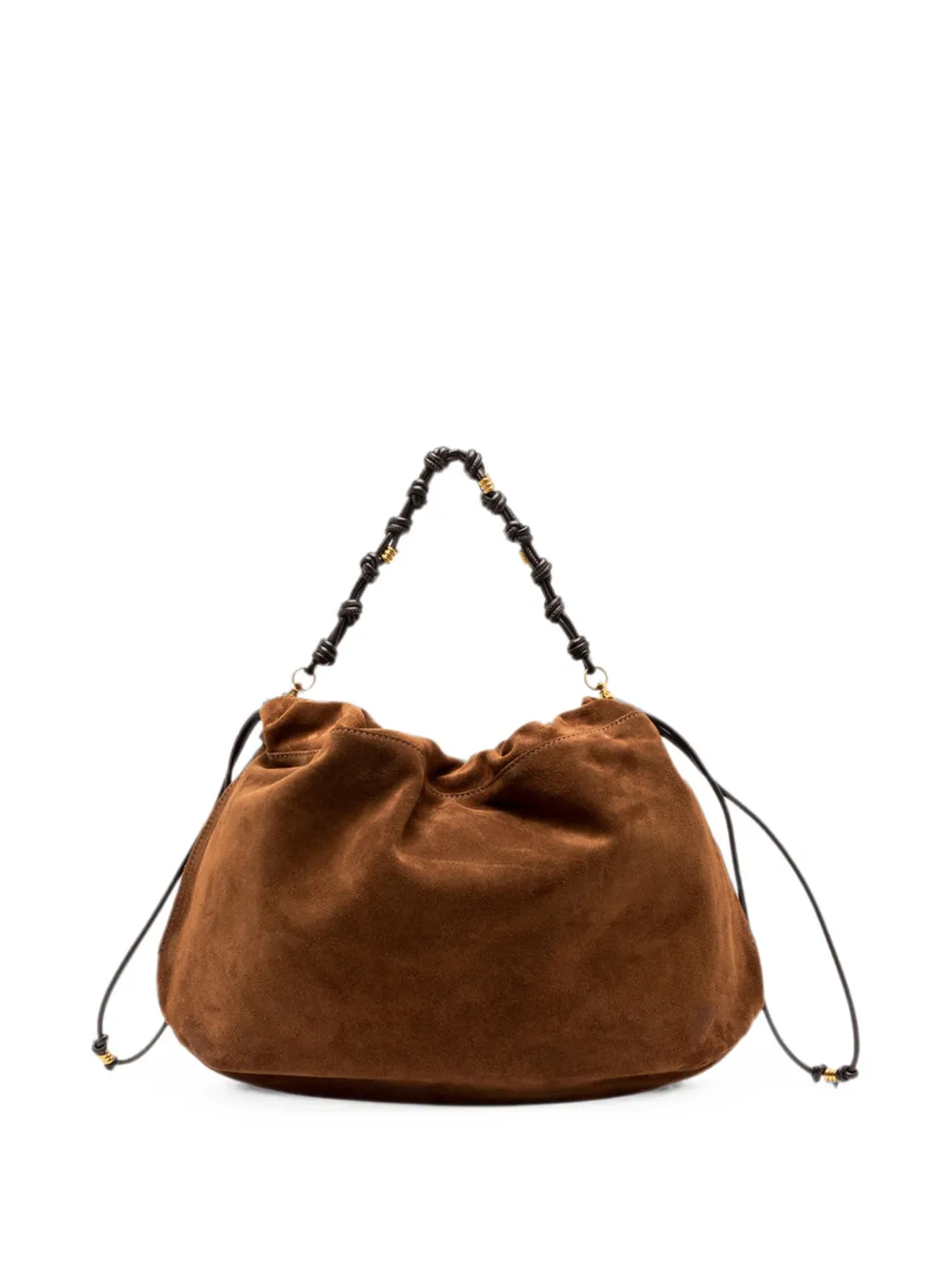GIANNI CHIARINI Grote Morgan suède schoudertas Bruin