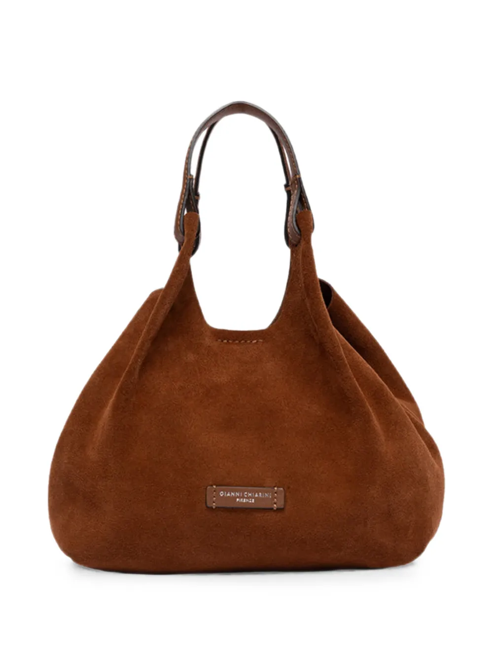GIANNI CHIARINI medium Dua suede shoulder bag - Marrone