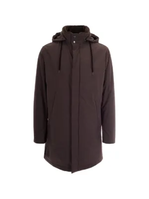 Moncler フーデッド ドローストリング ジャケット | グレー | FARFETCH JP