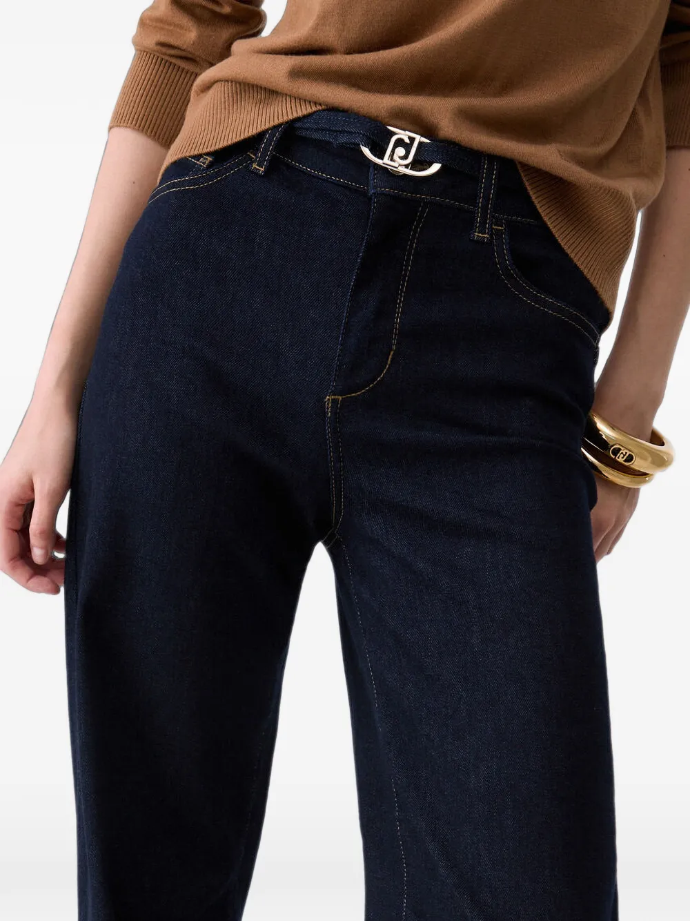LIU JO Jeans met ceintuur Blauw