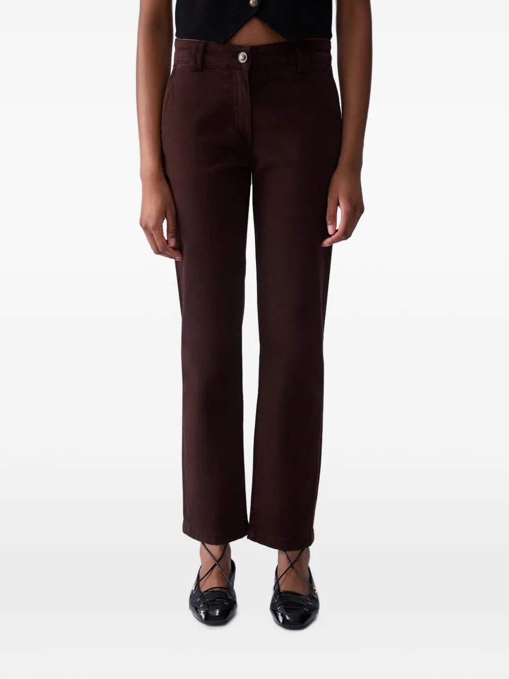 LIU JO Jeans met geborduurd logo Bruin