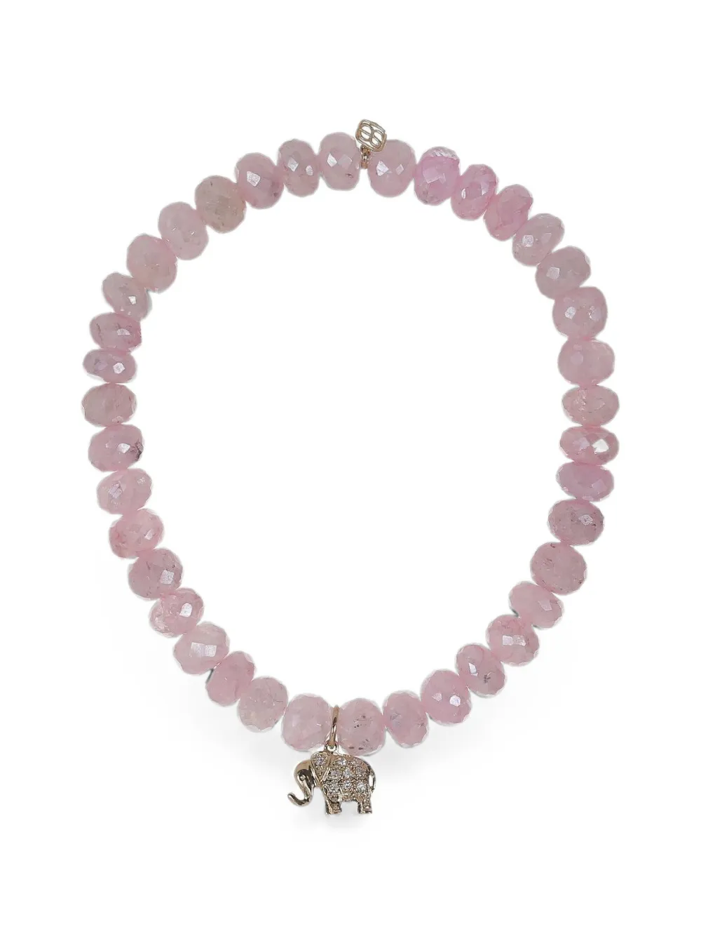 Sydney Evan grapolite elephant charm bracelet - Pink