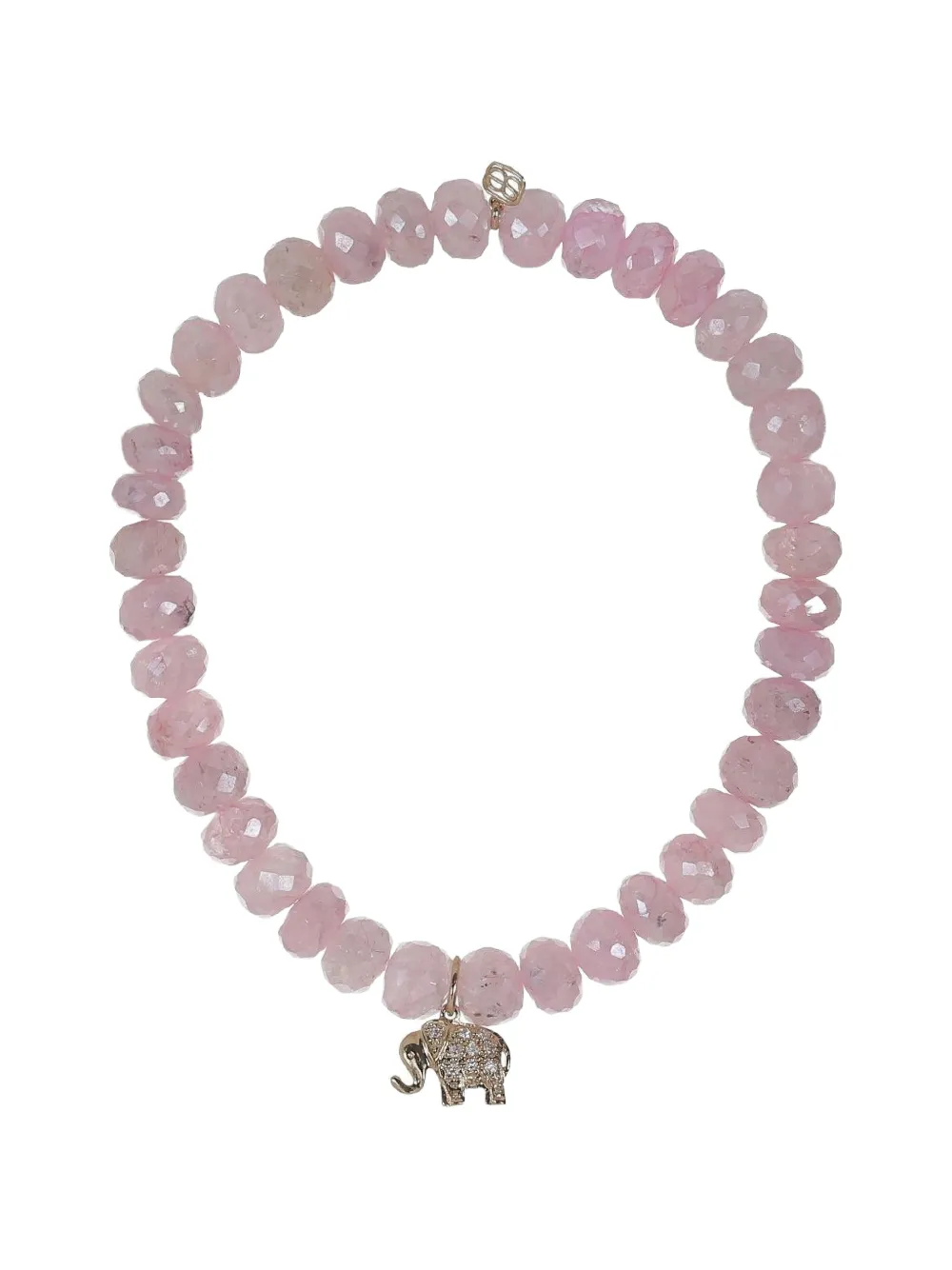 Sydney Evan grapolite elephant charm bracelet - Pink