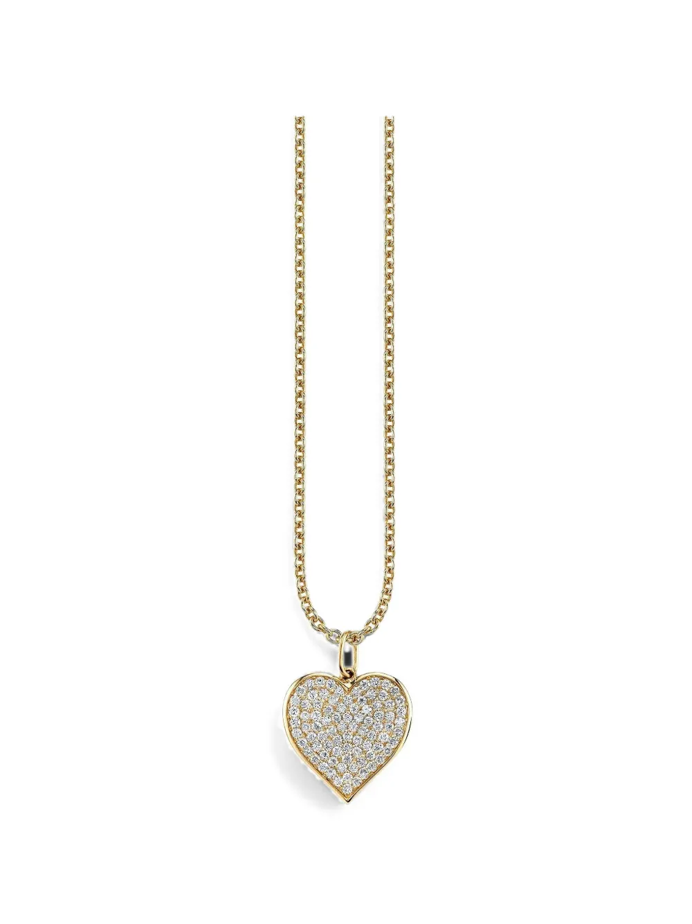 Sydney Evan diamond heart charm necklace - Gold