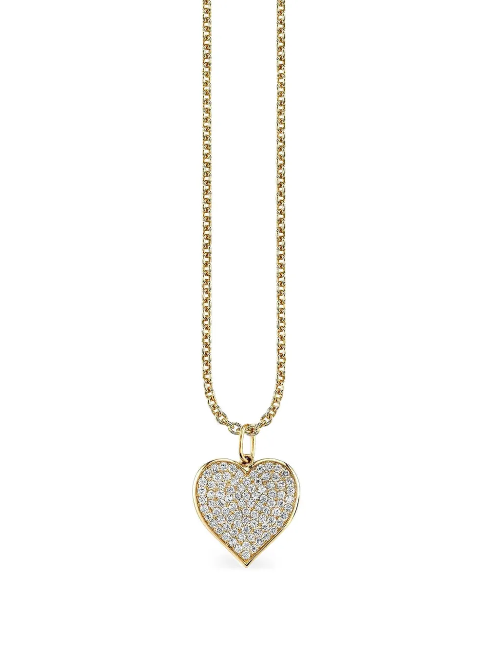 Sydney Evan Halskette mit Herzanhänger mit Diamanten - Gold
