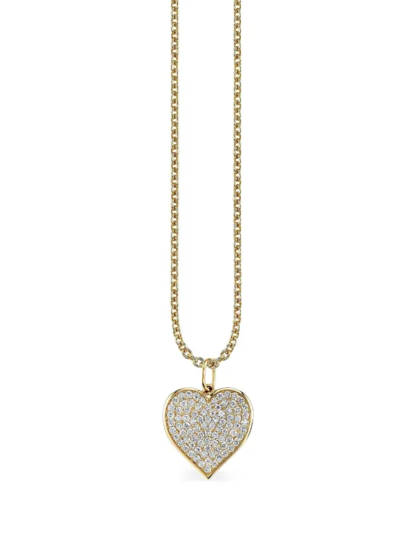 Sydney Evan Diamond Heart Charm Necklace in Gold