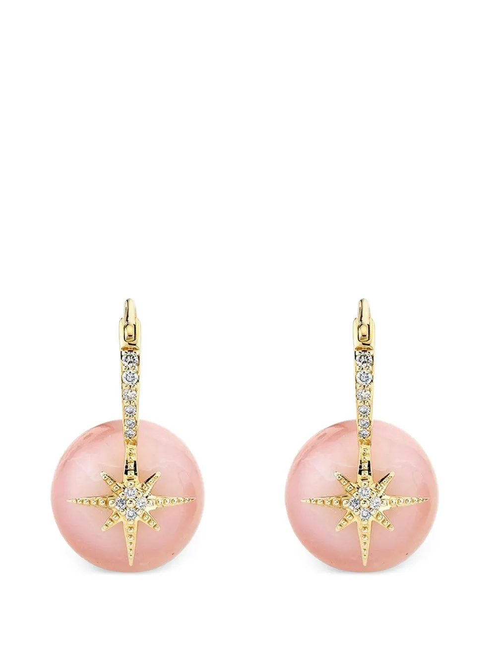 Sydney Evan Starburst Ohrringe mit Opal und Diamant - Gold