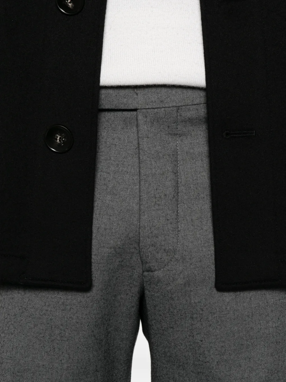 michael coal pressed-crease tailored trousers Grijs