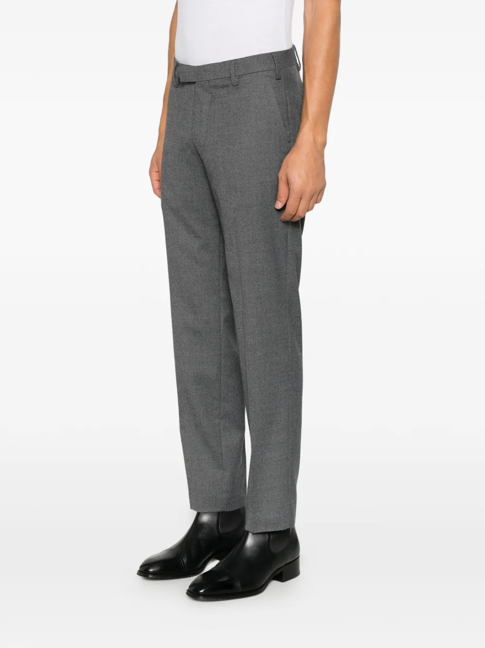 michael coal pressed-crease tailored trousers Grijs