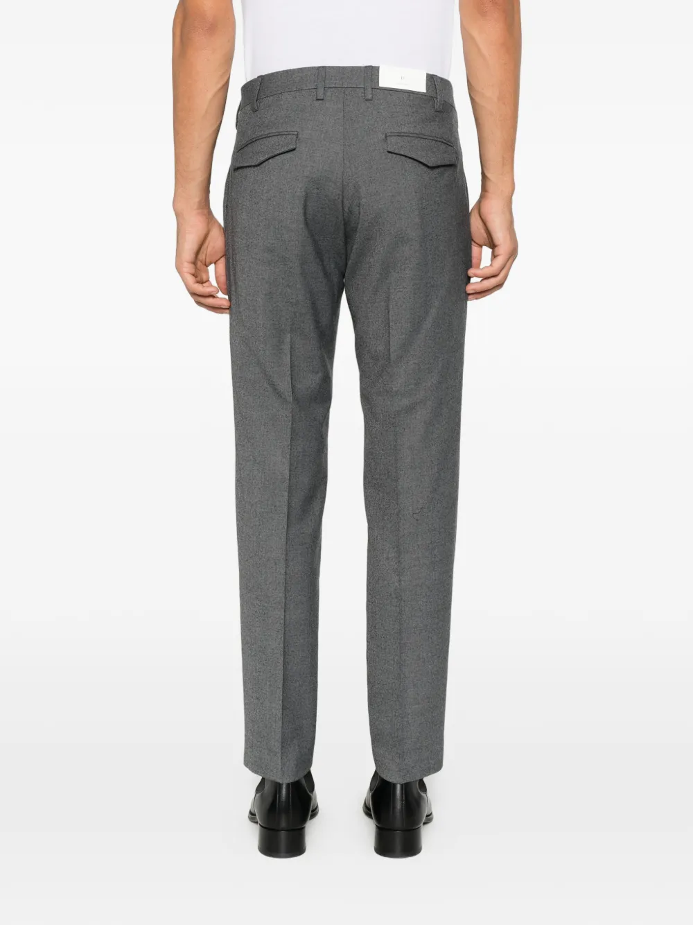 michael coal pressed-crease tailored trousers Grijs