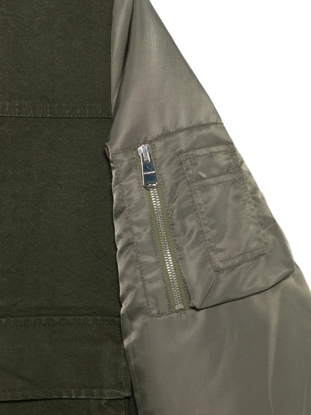 DONDUP panelled high-neck jacket Groen