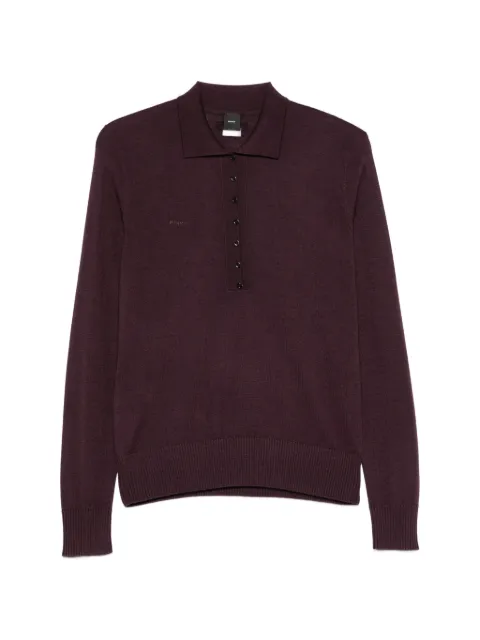 PINKO playera tipo polo de tejido fino Vadus