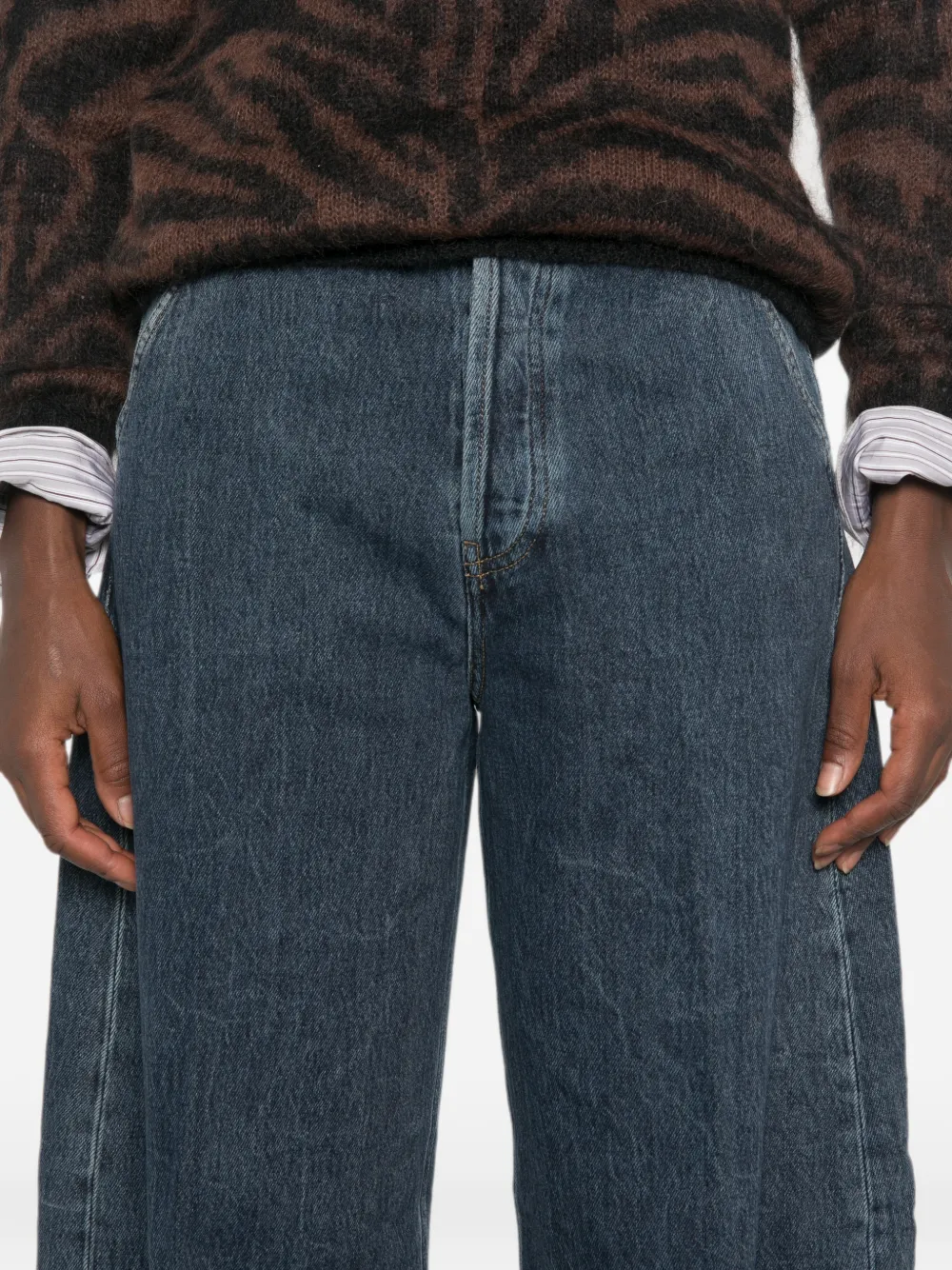 DONDUP Alek jeans met wijde pijpen Blauw