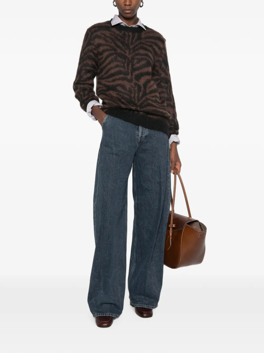 DONDUP Alek jeans met wijde pijpen Blauw