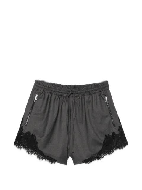 PINKO lace-trim drawstring short