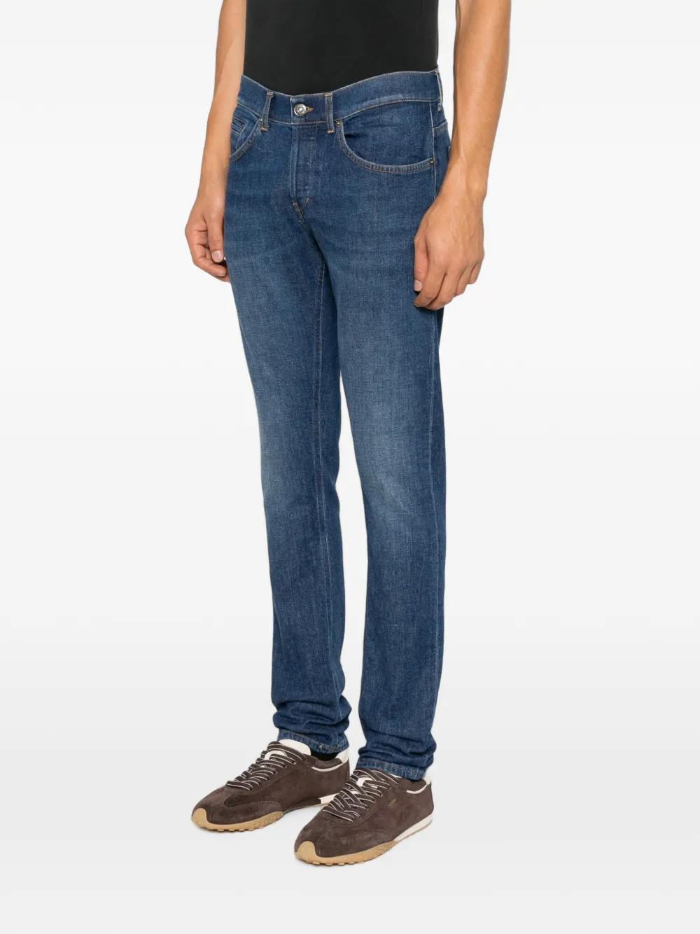 DONDUP Jeans met whisker-effect Blauw