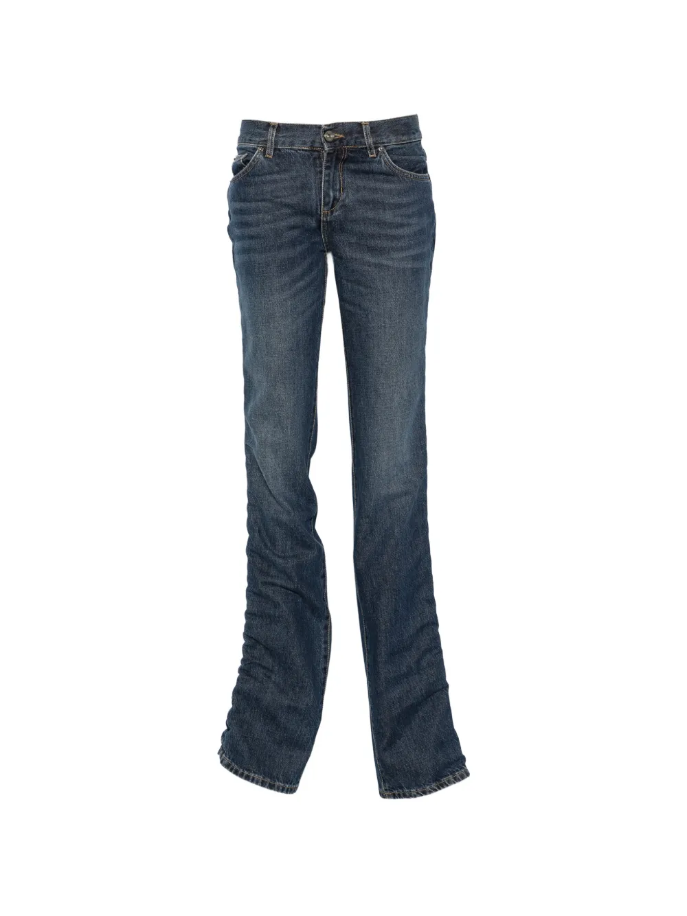 LIU JO x Elodie whiskered ruched jeans - Blau