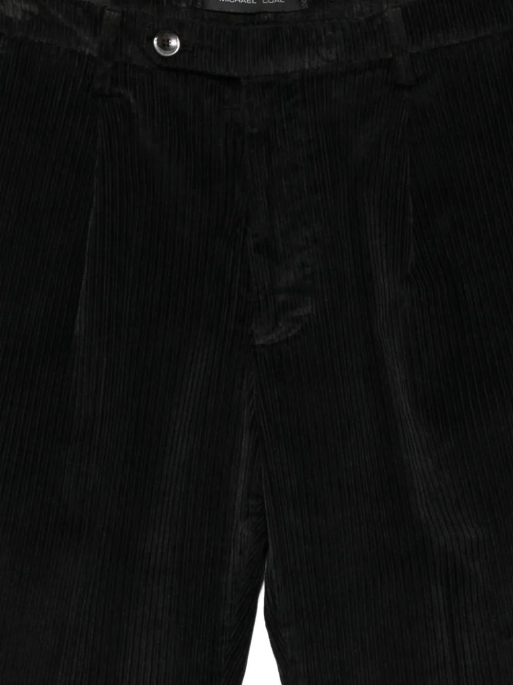 michael coal corduroy pleated trousers Zwart