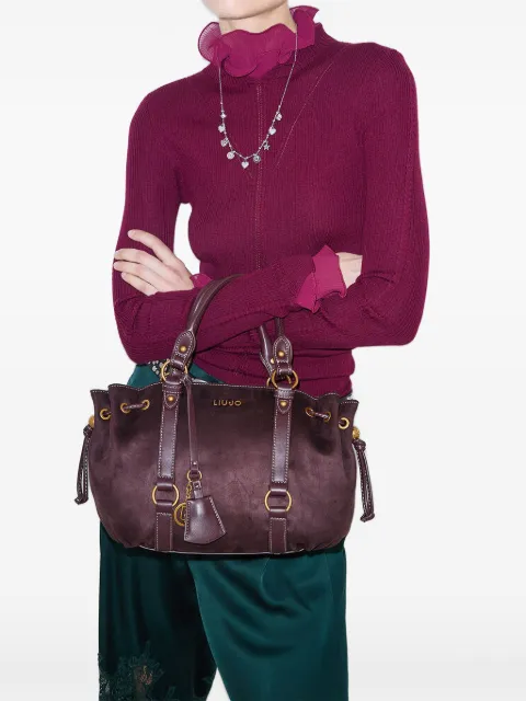 LIU JO tote pequeña con placa del logo
