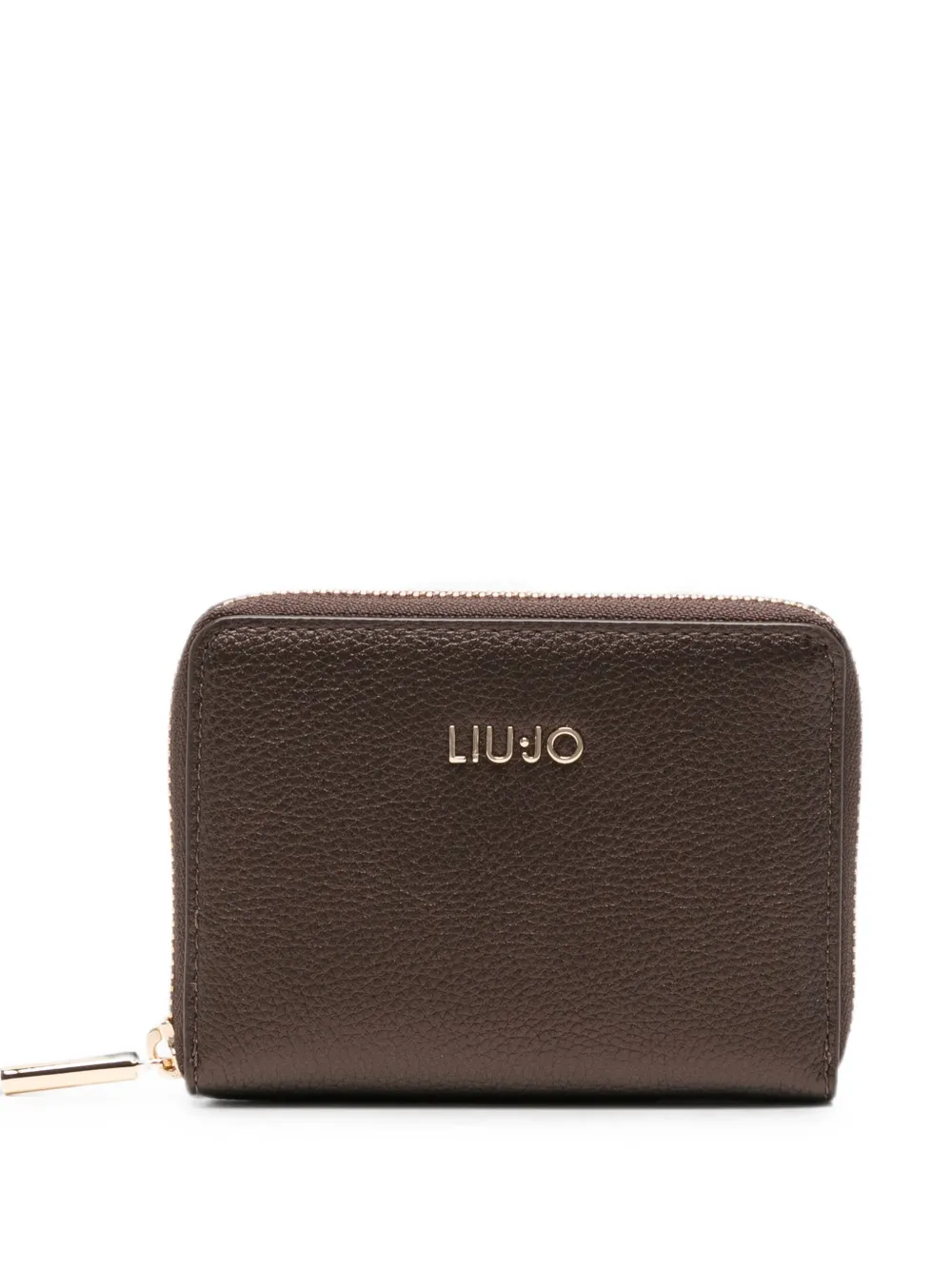 LIU JO logo-plaque zip-around wallet - Braun