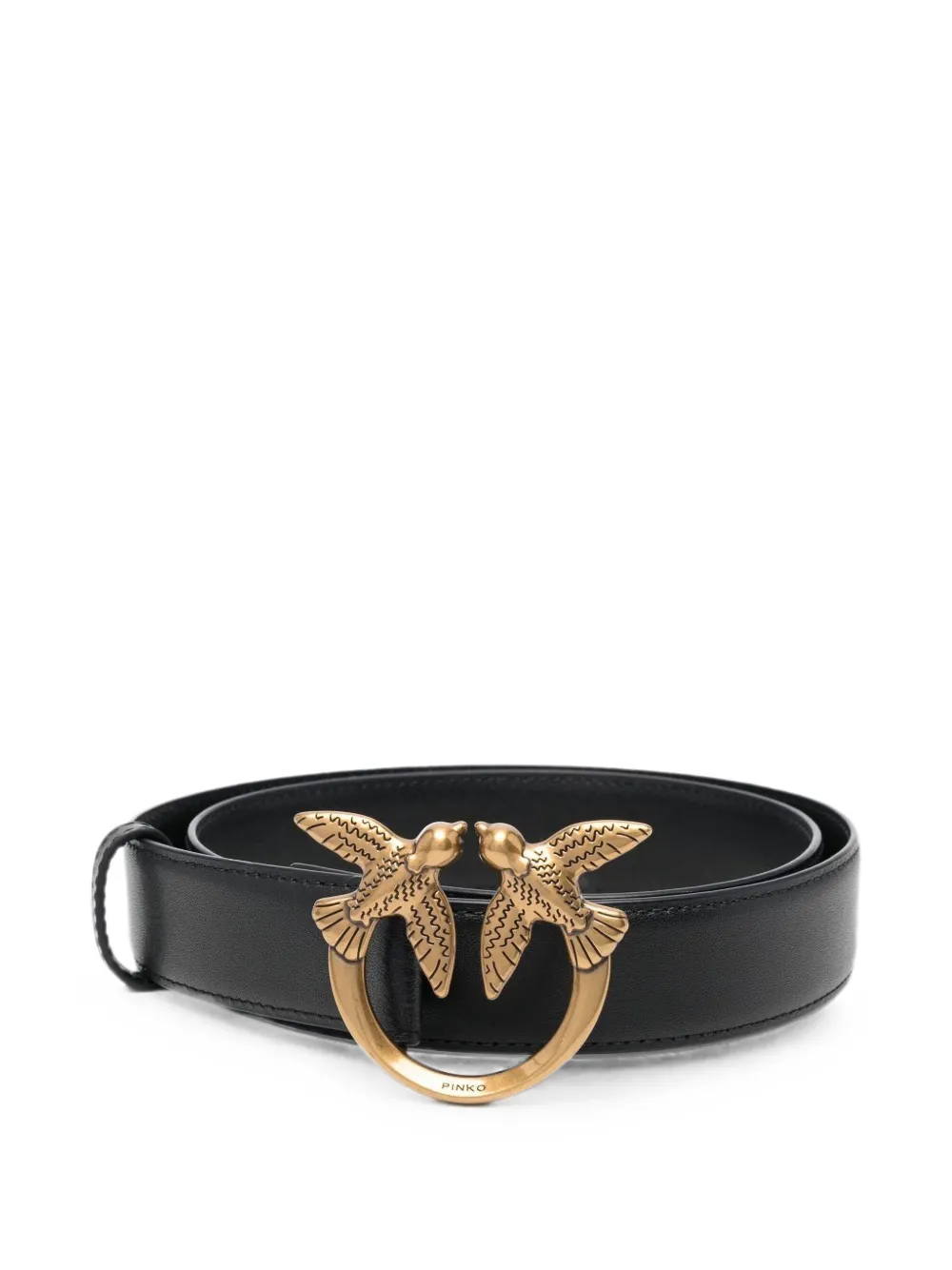 PINKO Love Birds leather belt - Nero