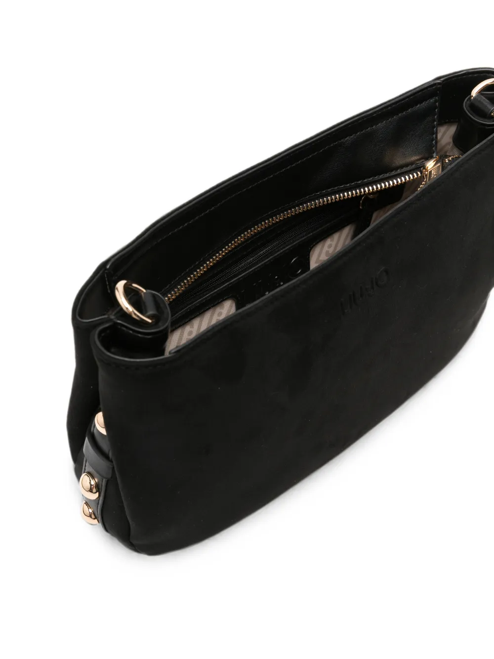 LIU JO Clutch met logo-reliëf Zwart