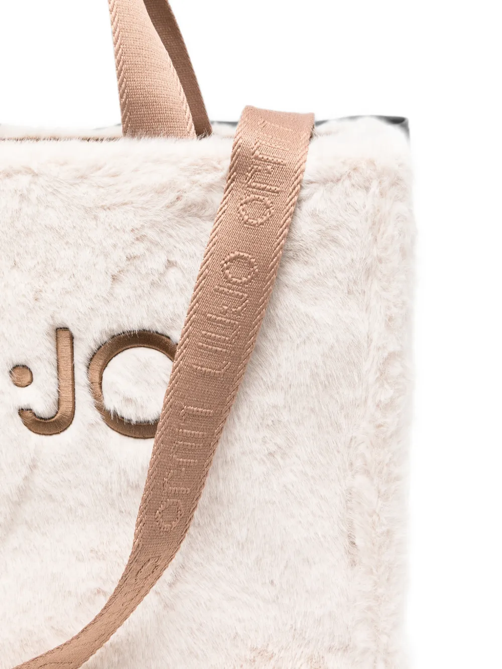 LIU JO Colette shopper met geborduurd logo Beige