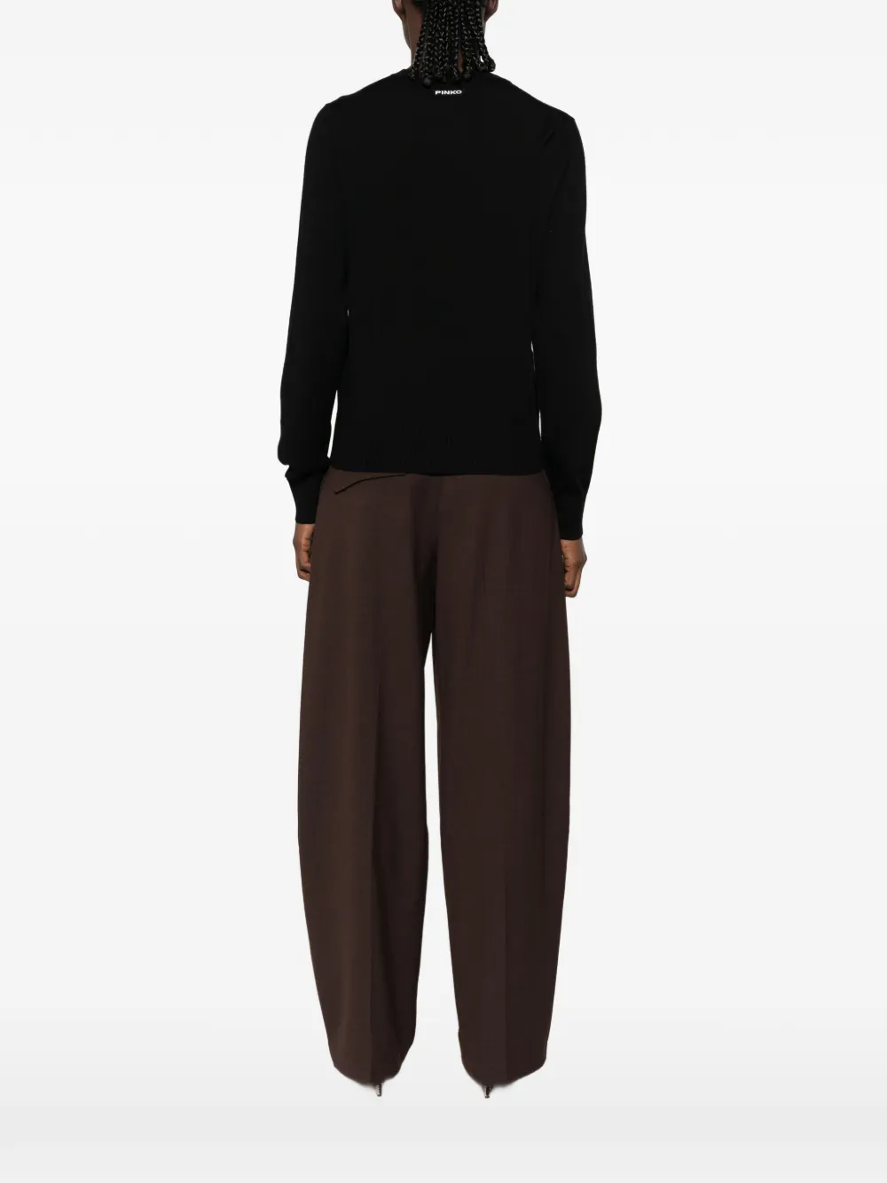 PINKO Lourdes crew-neck sweater Zwart
