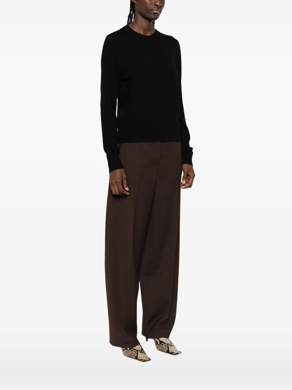 PINKO Lourdes crew-neck sweater Zwart
