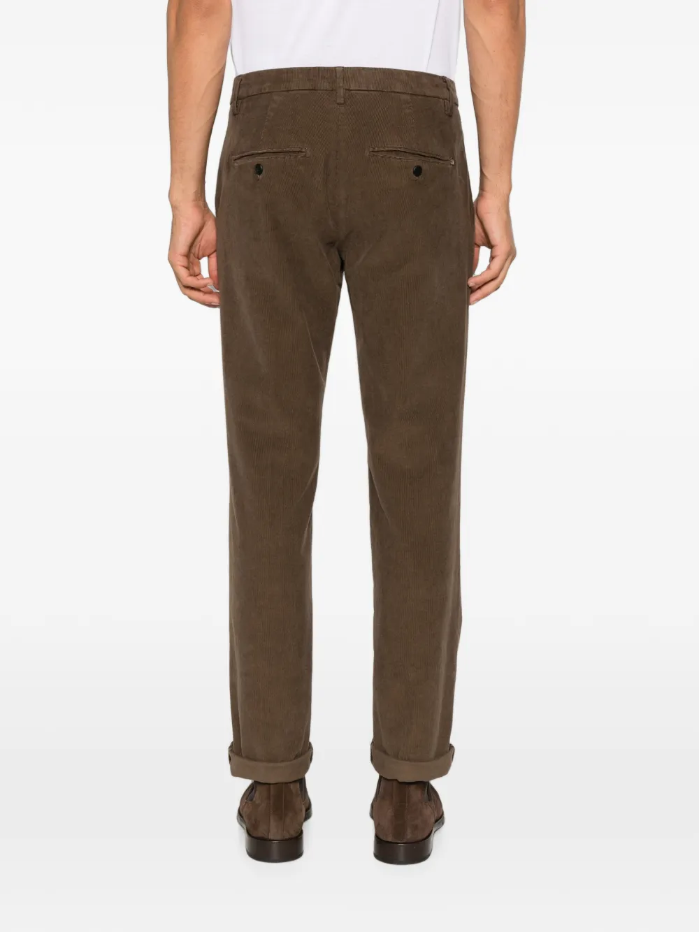 DONDUP Straight jeans met ribfluwelen effect Bruin