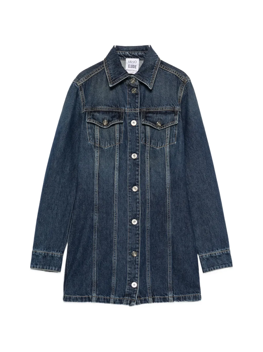 LIU JO x Elodie button-up denim mini dress - Blau