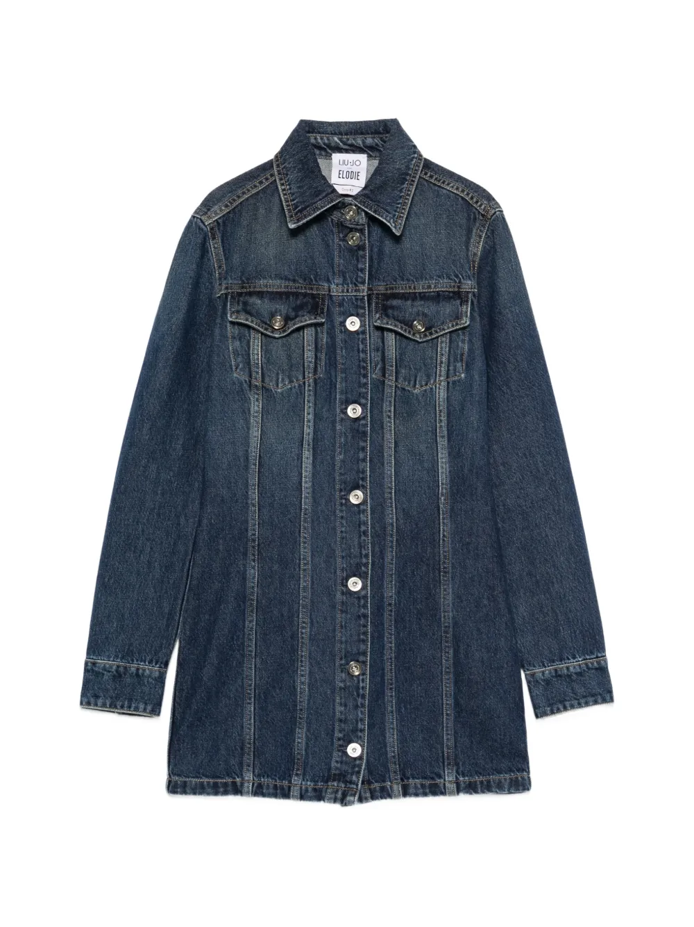 LIU JO x Elodie button-up denim mini dress - Blu