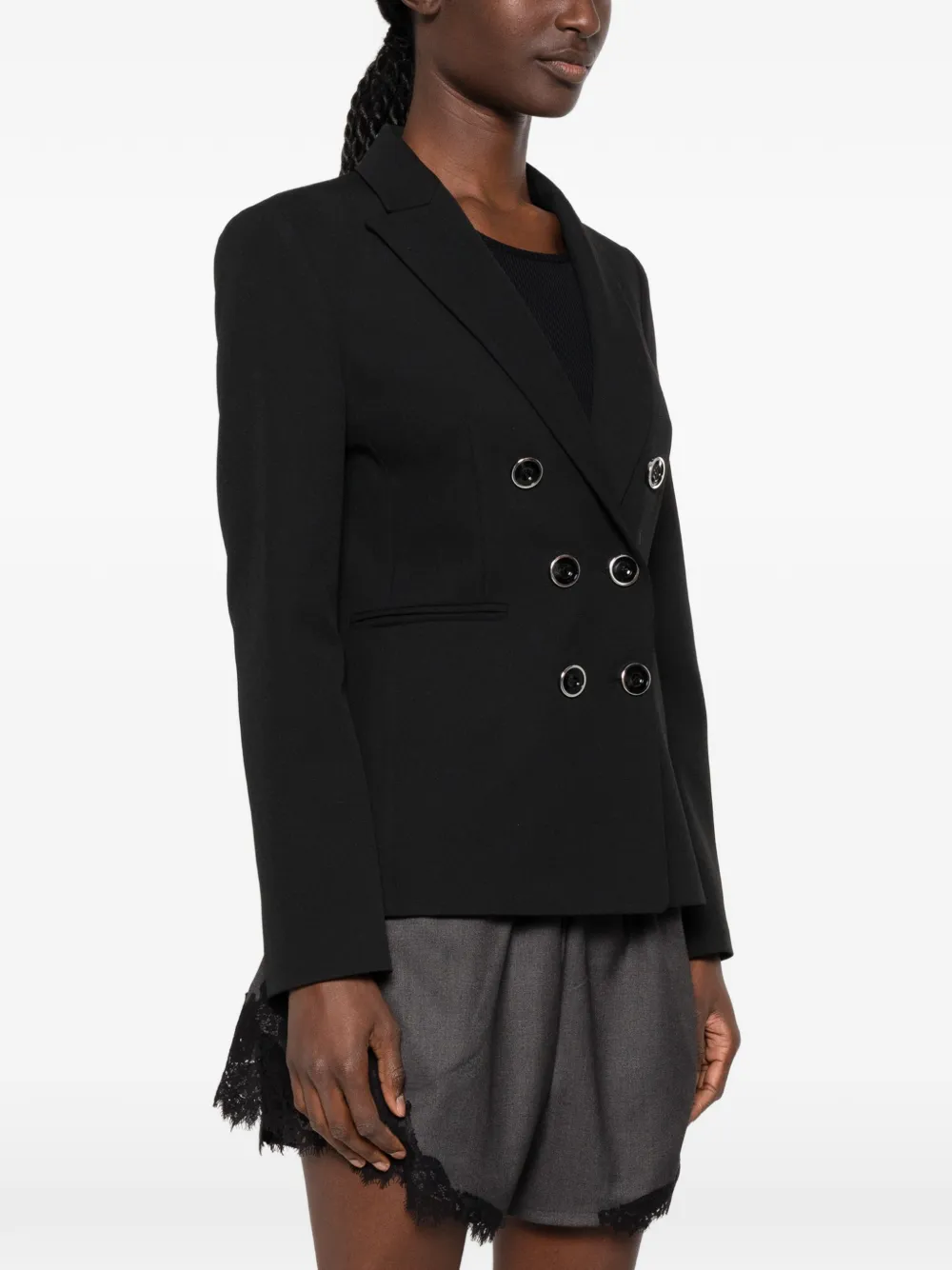 PINKO Blazer met dubbele rij knopen Zwart