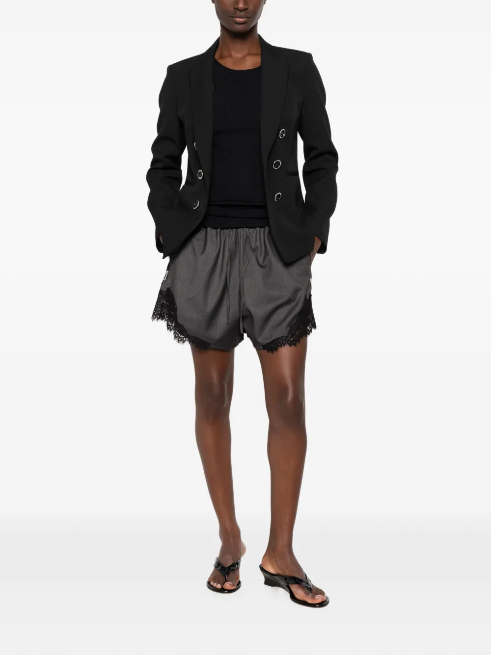 PINKO Blazer met dubbele rij knopen Zwart
