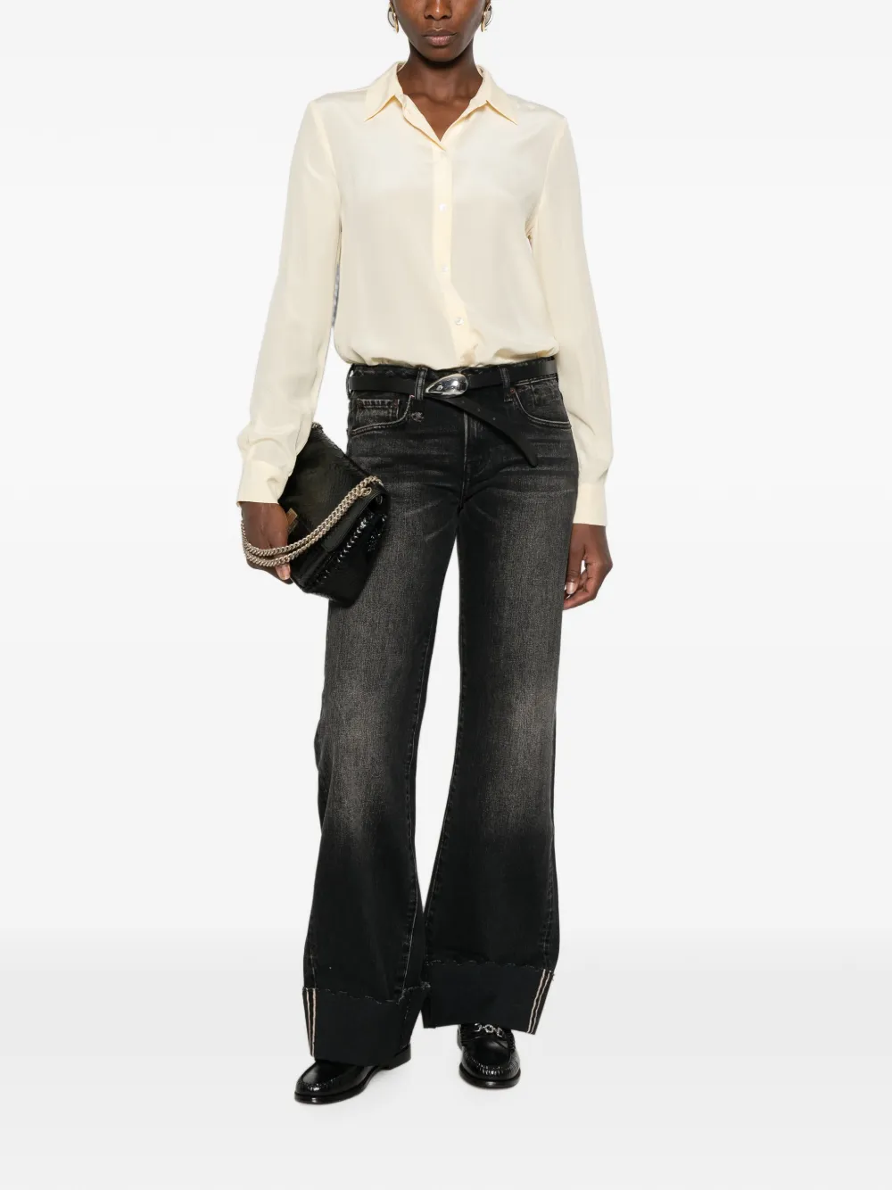 PINKO Crackers zijden blouse Geel