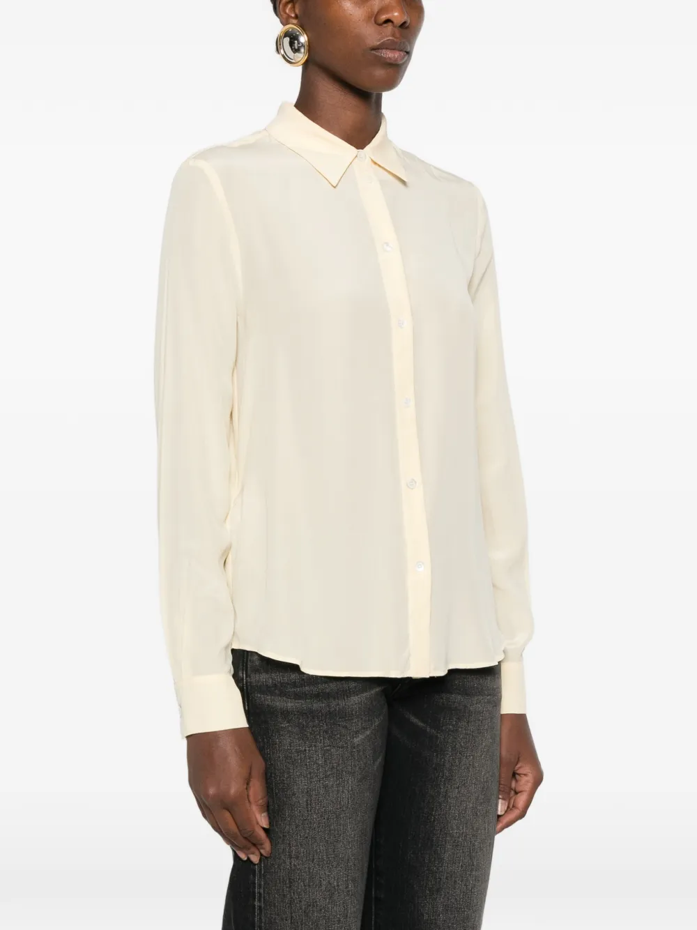 PINKO Crackers zijden blouse Geel