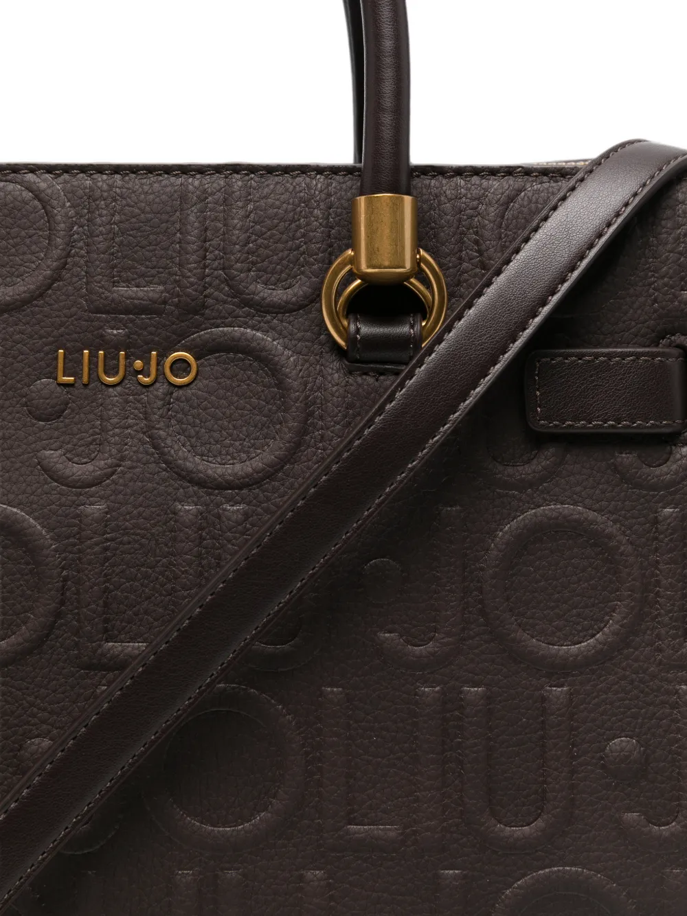 LIU JO Shopper met logo-reliëf Bruin