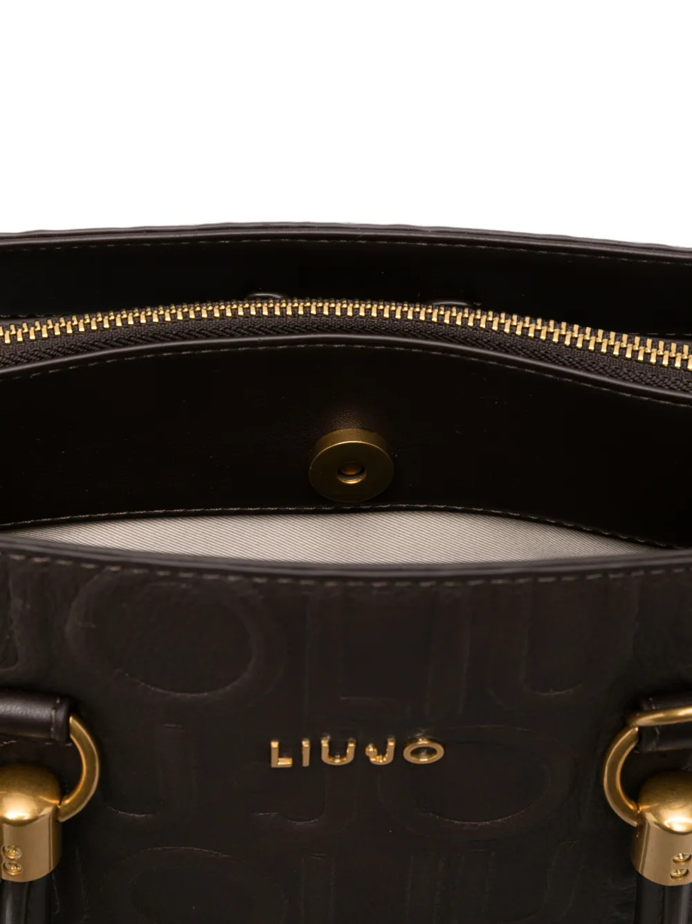 LIU JO Shopper met logo-reliëf Bruin