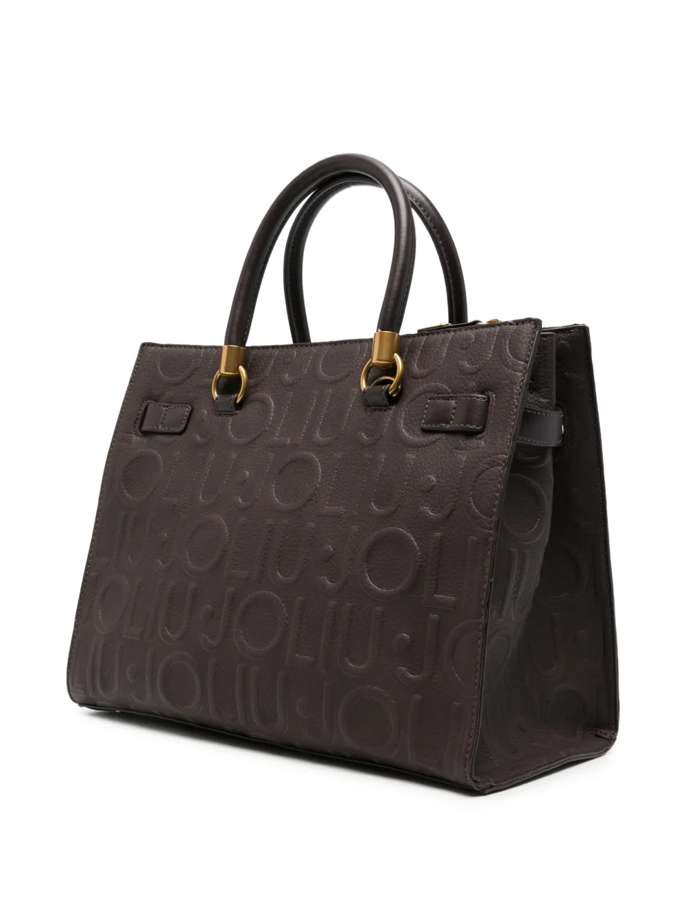 LIU JO Shopper met logo-reliëf Bruin