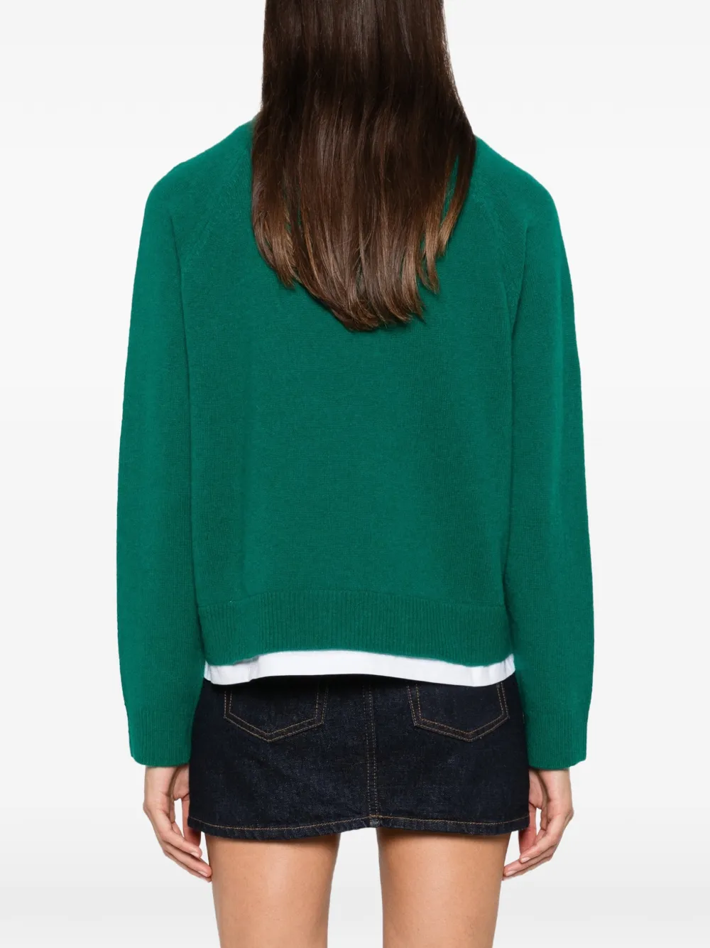 LIU JO button-detail roll-neck sweater Groen